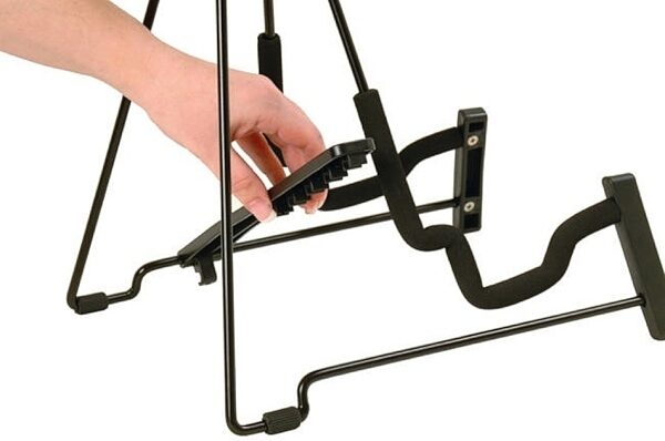 open zoom image for On-Stage GS7655 Folding A-Frame Guitar Stand, New, Example