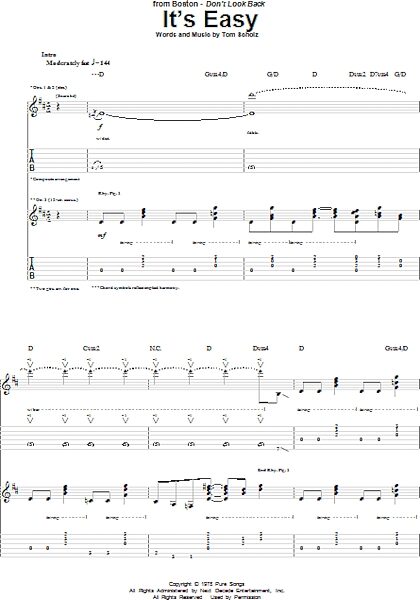 open zoom image for It's Easy - Guitar TAB, New, Main