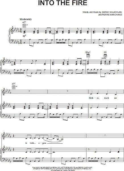 open zoom image for Into The Fire - Piano/Vocal/Guitar, New, Main