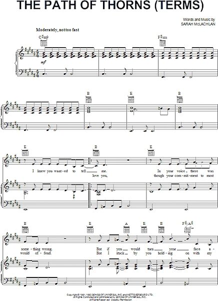 open zoom image for The Path Of Thorns (Terms) - Piano/Vocal/Guitar, New, Main