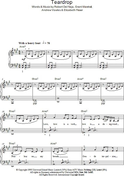 open zoom image for Teardrop - Easy Piano, New, Main