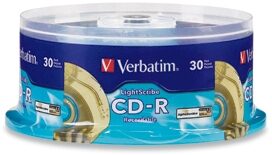 open zoom image for Verbatim 52x CD-R Lightscribe Media, Main