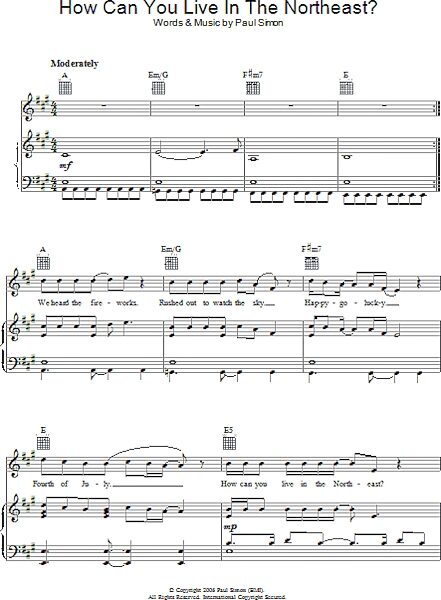 open zoom image for How Can You Live In The Northeast - Piano/Vocal/Guitar, New, Main