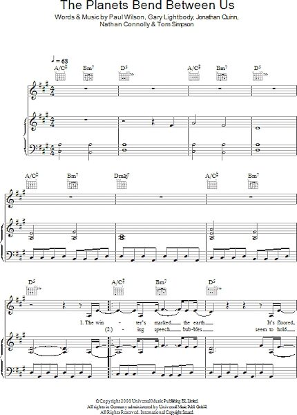 open zoom image for The Planets Bend Between Us - Piano/Vocal/Guitar, New, Main