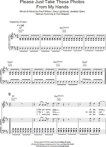 open zoom image for Please Just Take These Photos From My Hands - Piano/Vocal/Guitar, New, Main