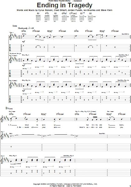 open zoom image for Ending In Tragedy - Guitar TAB, New, Main