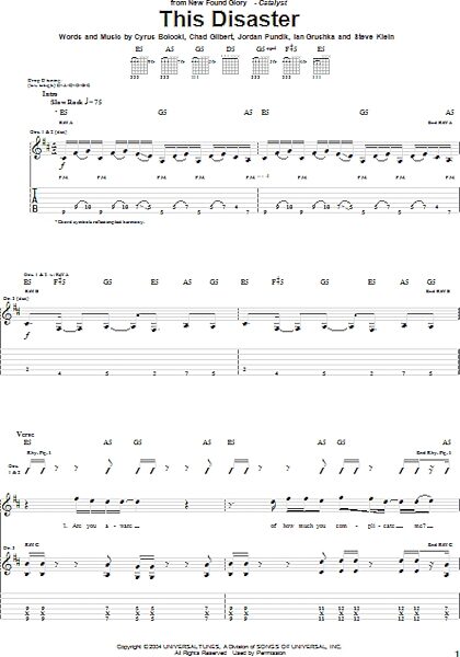 open zoom image for This Disaster - Guitar TAB, New, Main