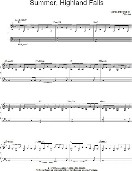 open zoom image for Summer, Highland Falls - Piano/Vocal/Guitar, New, Main