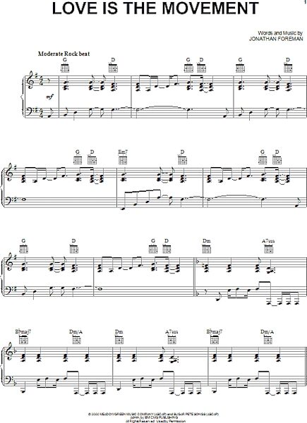 open zoom image for Love Is The Movement - Piano/Vocal/Guitar, New, Main