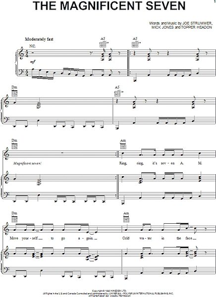 open zoom image for The Magnificent Seven - Piano/Vocal/Guitar, New, Main