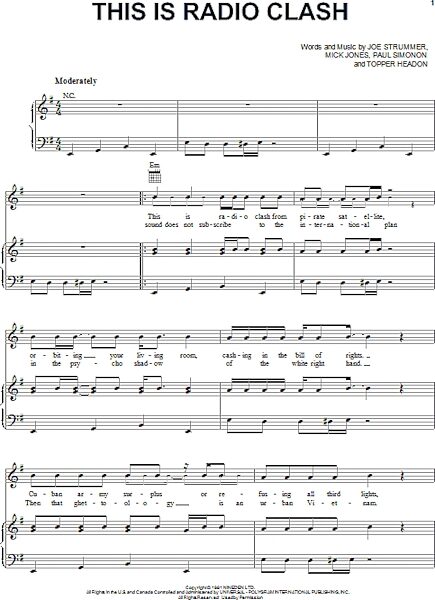 open zoom image for This Is Radio Clash - Piano/Vocal/Guitar, New, Main