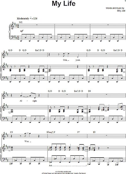 open zoom image for My Life - Piano Vocal, New, Main