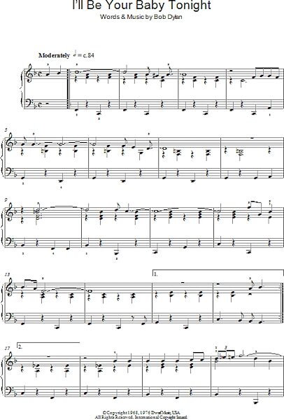 open zoom image for I'll Be Your Baby Tonight - Piano Solo, New, Main