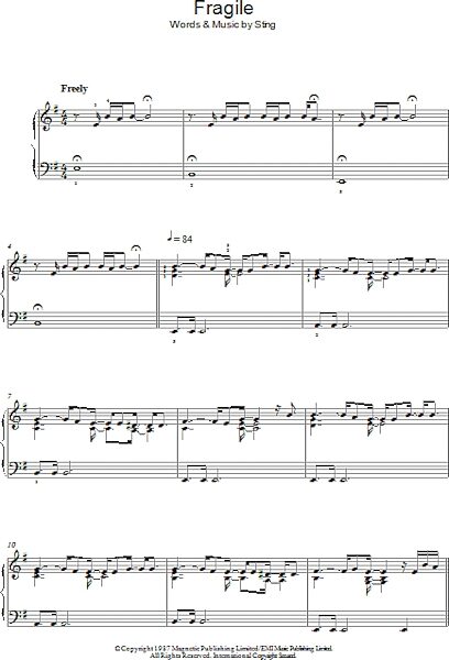 open zoom image for Fragile - Piano Solo, New, Main