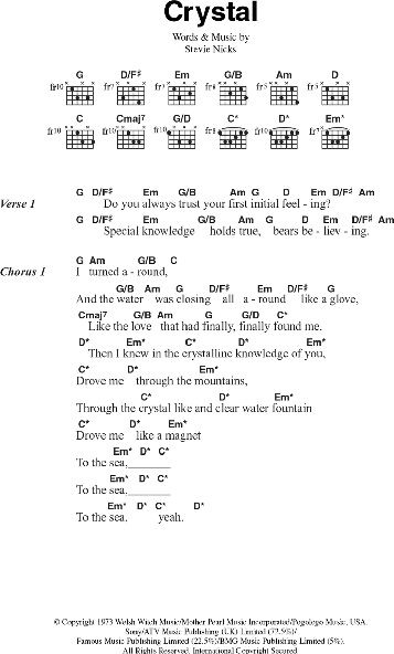 open zoom image for Crystal - Guitar Chords/Lyrics, New, Main