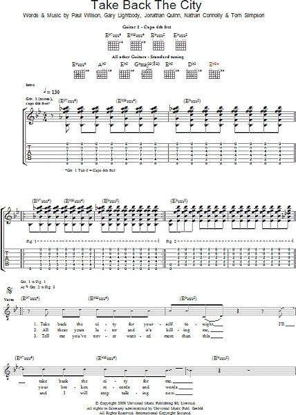 open zoom image for Take Back The City - Guitar TAB, New, Main