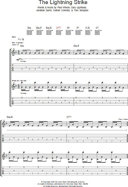 open zoom image for The Lightning Strike (What If The Storm Ends/The Sunlight Through The Flags/Daybreak) - Guitar TAB, New, Main