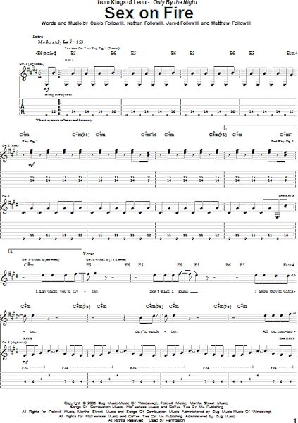 open zoom image for Sex On Fire - Guitar TAB, New, Main