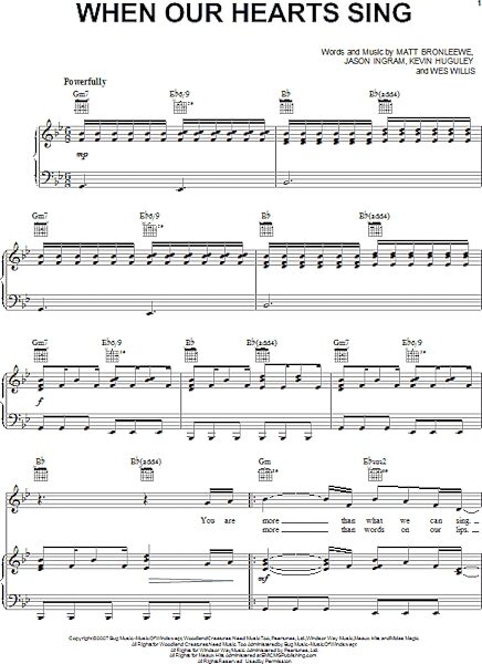 open zoom image for When Our Hearts Sing - Piano/Vocal/Guitar, New, Main