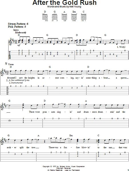 open zoom image for After The Gold Rush - Easy Guitar with TAB, New, Main