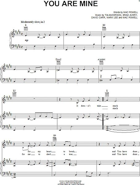 open zoom image for You Are Mine - Piano/Vocal/Guitar, New, Main