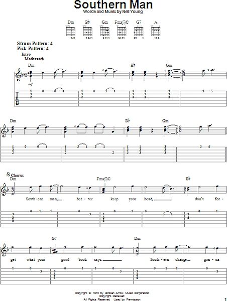 open zoom image for Southern Man - Easy Guitar with TAB, New, Main