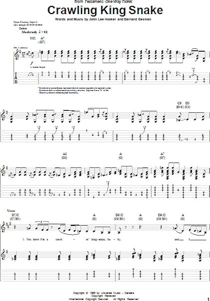 open zoom image for Crawling King Snake - Guitar TAB, New, Main