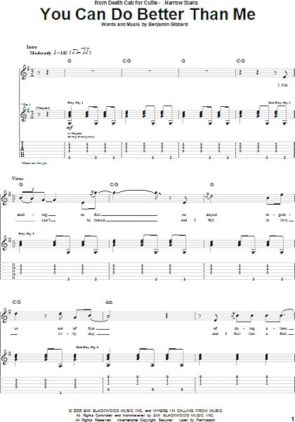 open zoom image for You Can Do Better Than Me - Guitar TAB, New, Main