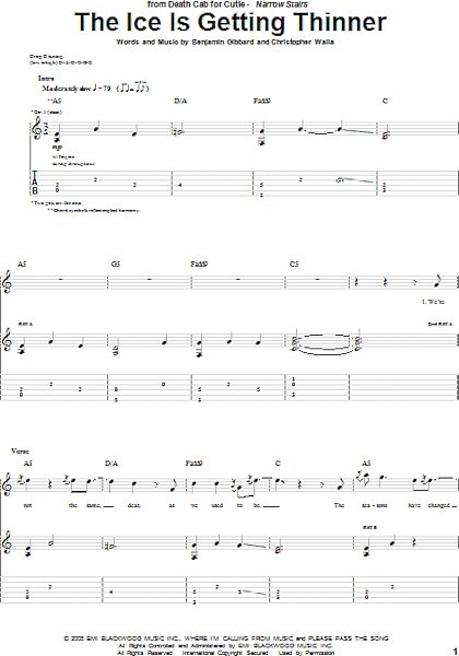 open zoom image for The Ice Is Getting Thinner - Guitar TAB, New, Main