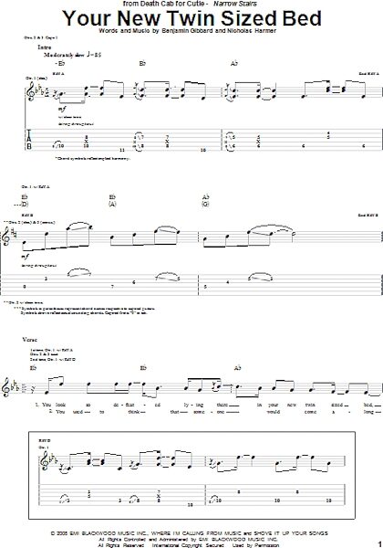 open zoom image for Your New Twin Sized Bed - Guitar TAB, New, Main