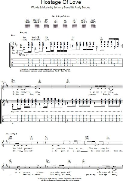 open zoom image for Hostage Of Love - Guitar TAB, New, Main