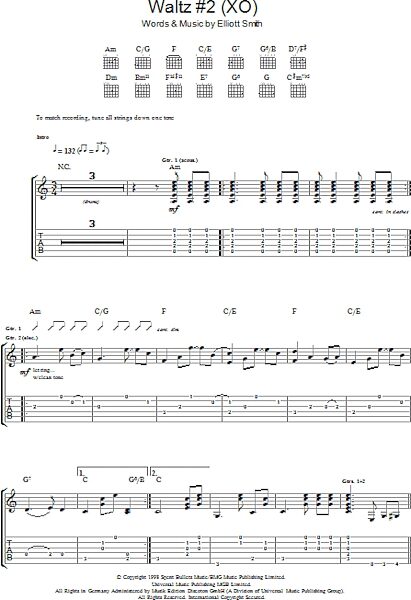 open zoom image for Waltz #2 (XO) - Guitar TAB, New, Main