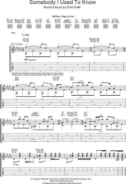 open zoom image for Somebody That I Used To Know - Guitar TAB, New, Main