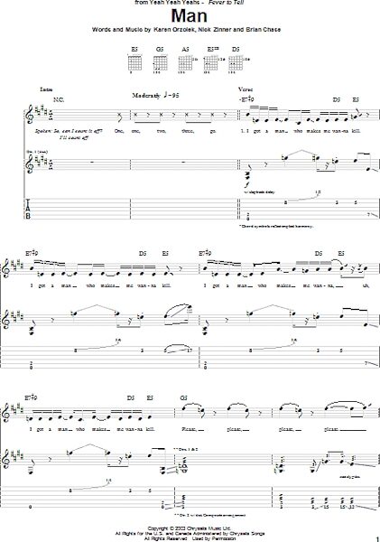 open zoom image for Man - Guitar TAB, New, Main
