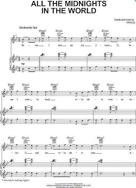open zoom image for All The Midnights In The World - Piano/Vocal/Guitar, New, Main