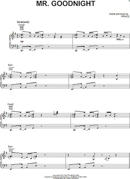 open zoom image for Mr. Goodnight - Piano/Vocal/Guitar, New, Main