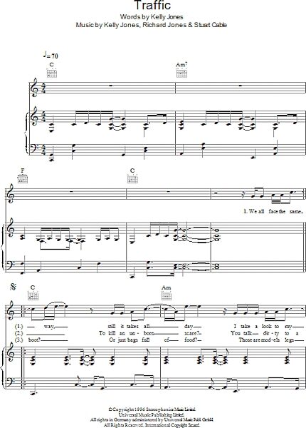 open zoom image for Traffic - Piano/Vocal/Guitar, New, Main