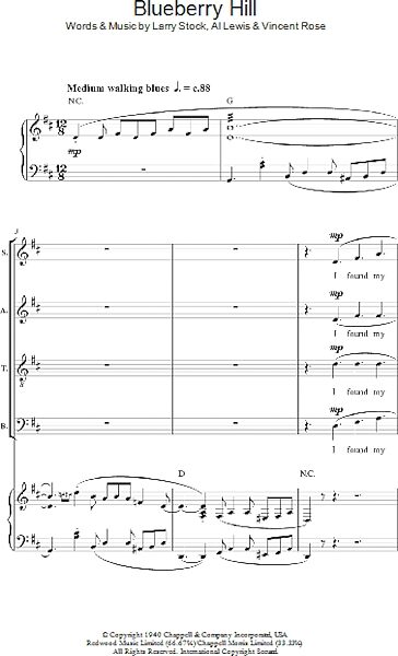 open zoom image for Blueberry Hill - Choral, New, Main