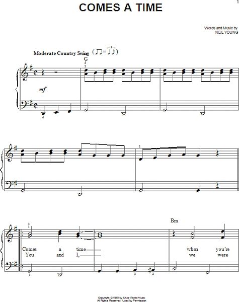 open zoom image for Comes A Time - Easy Piano, New, Main