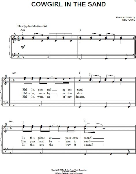 open zoom image for Cowgirl In The Sand - Easy Piano, New, Main