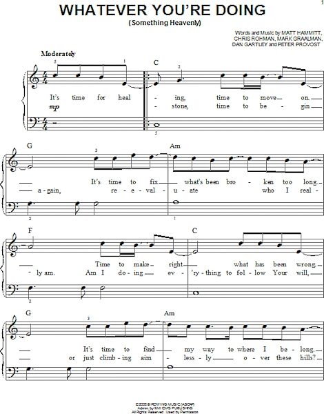 open zoom image for Whatever You're Doing (Something Heavenly) - Easy Piano, New, Main