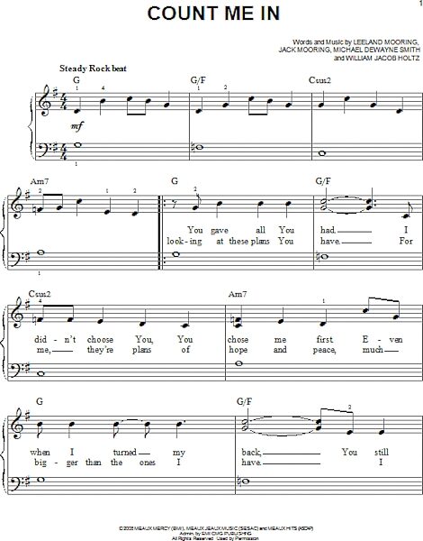open zoom image for Count Me In - Easy Piano, New, Main