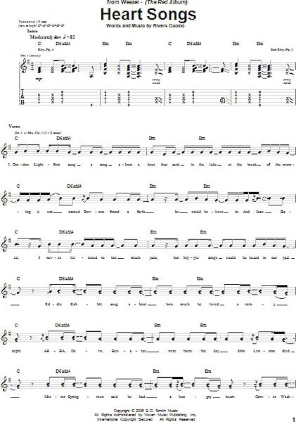 open zoom image for Heart Songs - Guitar TAB, New, Main