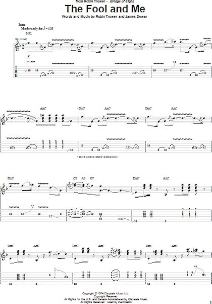 open zoom image for The Fool And Me - Guitar TAB, New, Main