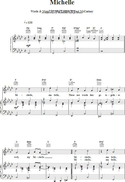 open zoom image for Michelle - Easy Piano, New, Main
