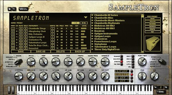 open zoom image for IK Multimedia SampleTron Software, Screenshot