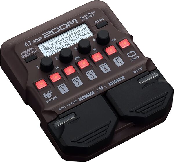 open zoom image for Zoom A1-FOUR Acoustic Multi-Effects Pedal, New, Action Position Front