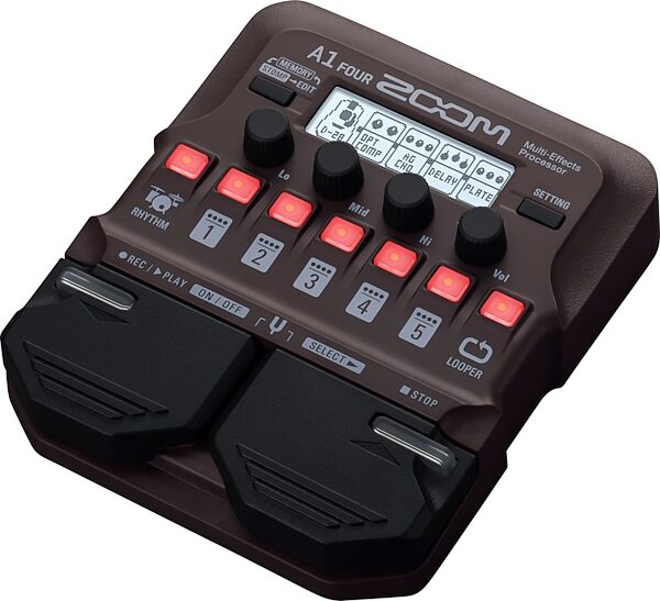 open zoom image for Zoom A1-FOUR Acoustic Multi-Effects Pedal, New, Action Position Front