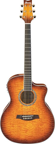 open zoom image for Ibanez A300E Ambiance Acoustic-Electric Guitar, Vintage Violin