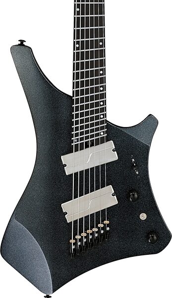 open zoom image for Ibanez Alpha Series A527 Electric Guitar, 7-String (with Gig Bag), Iron Pewter, Action Position Back